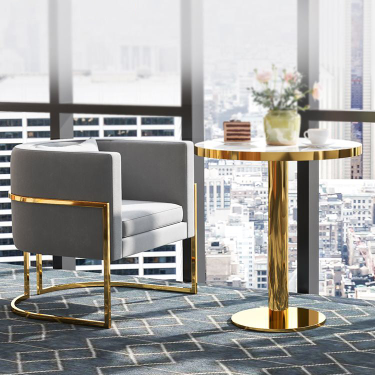 Glam Style Marble Dining Table 1/2/3/4/5 Pieces Dining Set for Home Use 2 Pieces: Table, 1 Chair Clearhalo 'Dining Room Sets' 'Dining Tables & Seating' 'dining_room_set' 'furn' 'furn_dining_room_set' 'Furniture' 'furniture_dining_room_set' 'Kitchen & Dining Furniture' 4808297