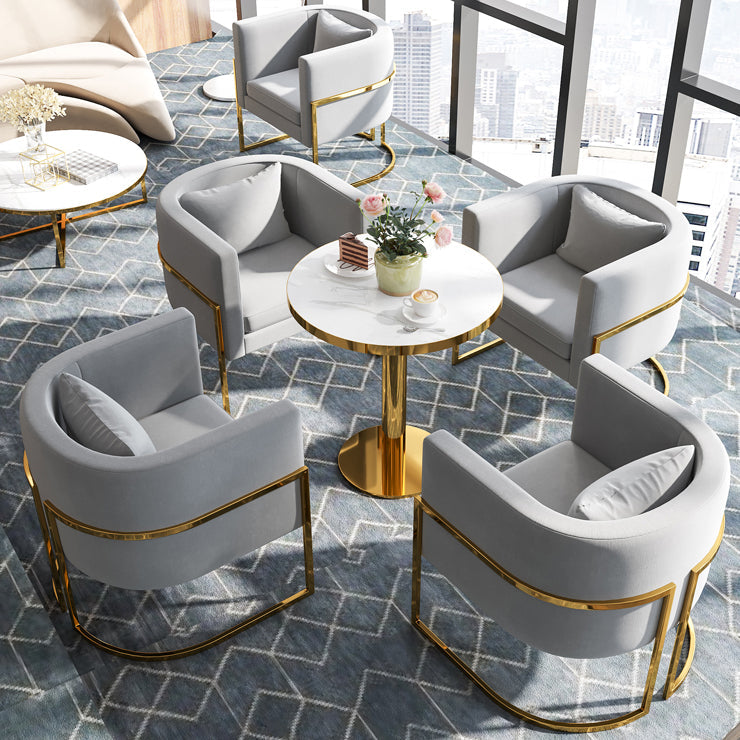 Glam Style Marble Dining Table 1/2/3/4/5 Pieces Dining Set for Home Use Clearhalo 'Dining Room Sets' 'Dining Tables & Seating' 'dining_room_set' 'furn' 'furn_dining_room_set' 'Furniture' 'furniture_dining_room_set' 'Kitchen & Dining Furniture' 4808309