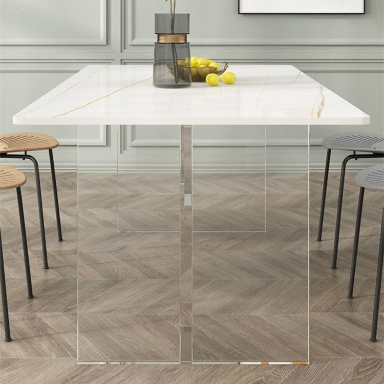 Modern Rectangle Dining Table Set 1/2/5/7 Pieces Dining Set for Home Use Clearhalo 'Dining Room Sets' 'Dining Tables & Seating' 'dining_room_set' 'furn' 'furn_dining_room_set' 'Furniture' 'furniture_dining_room_set' 'Kitchen & Dining Furniture' 4808321