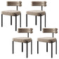 Modern Rectangle Dinette Set 1/4/5 Pieces Dining Table Set with White Sintered Stone Top 4 Brown Chairs Clearhalo 'Dining Room Sets' 'Dining Tables & Seating' 'dining_room_set' 'furn' 'furn_dining_room_set' 'Furniture' 'furniture_dining_room_set' 'Kitchen & Dining Furniture' 4808367