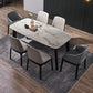 Modern Ash Wood Dinette Set 1/2/4/5/7 Pieces Dining Table Set with Grey Sintered Stone Top 7 Pieces: Table, 6 Chairs Clearhalo 'Dining Room Sets' 'Dining Tables & Seating' 'dining_room_set' 'furn' 'furn_dining_room_set' 'Furniture' 'furniture_dining_room_set' 'Kitchen & Dining Furniture' 4808385