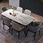 Modern Ash Wood Dinette Set 1/2/4/5/7 Pieces Dining Table Set with Grey Sintered Stone Top Clearhalo 'Dining Room Sets' 'Dining Tables & Seating' 'dining_room_set' 'furn' 'furn_dining_room_set' 'Furniture' 'furniture_dining_room_set' 'Kitchen & Dining Furniture' 4808388
