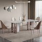 Luxury Sintered Stone Dining Set 1/2/5/6/7 Pieces Rectangle Dining Table with Chairs 6 Pieces: Table, 5 Chairs Clearhalo 'Dining Room Sets' 'Dining Tables & Seating' 'dining_room_set' 'furn' 'furn_dining_room_set' 'Furniture' 'furniture_dining_room_set' 'Kitchen & Dining Furniture' 4808404