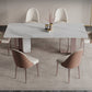 Luxury Sintered Stone Dining Set 1/2/5/6/7 Pieces Rectangle Dining Table with Chairs Clearhalo 'Dining Room Sets' 'Dining Tables & Seating' 'dining_room_set' 'furn' 'furn_dining_room_set' 'Furniture' 'furniture_dining_room_set' 'Kitchen & Dining Furniture' 4808414