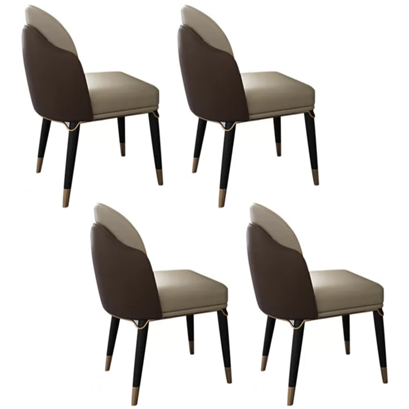 Luxury Sintered Stone Top Dining Set Rectangle 1/4/5/6/7 Pieces Dining Table with Chairs 4 Beige Chairs Clearhalo 'Dining Room Sets' 'Dining Tables & Seating' 'dining_room_set' 'furn' 'furn_dining_room_set' 'Furniture' 'furniture_dining_room_set' 'Kitchen & Dining Furniture' 4808437