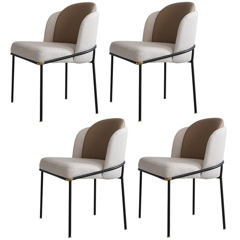 Modern Round Dinette Set 1/3/4/5/7 Pieces Dining Table Set with White Sintered Stone Top 4 White Chairs Clearhalo 'Dining Room Sets' 'Dining Tables & Seating' 'dining_room_set' 'furn' 'furn_dining_room_set' 'Furniture' 'furniture_dining_room_set' 'Kitchen & Dining Furniture' 4808453