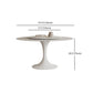 Modern Round Dinette Set 1/3/4/5/7 Pieces Dining Table Set with White Sintered Stone Top Clearhalo 'Dining Room Sets' 'Dining Tables & Seating' 'dining_room_set' 'furn' 'furn_dining_room_set' 'Furniture' 'furniture_dining_room_set' 'Kitchen & Dining Furniture' 4808464