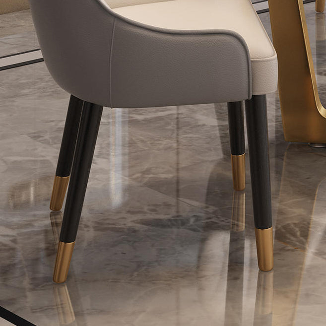 Luxury Rectangle Sintered Stone Top Dining Set 1/2/5/6/7 Pieces Dining Table with Chairs Clearhalo 'Dining Room Sets' 'Dining Tables & Seating' 'dining_room_set' 'furn' 'furn_dining_room_set' 'Furniture' 'furniture_dining_room_set' 'Kitchen & Dining Furniture' 4808476