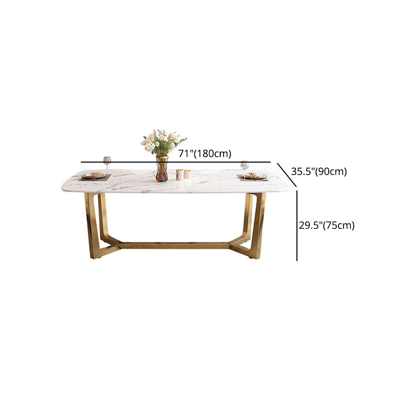Luxury Rectangle Sintered Stone Top Dining Set 1/2/5/6/7 Pieces Dining Table with Chairs Clearhalo 'Dining Room Sets' 'Dining Tables & Seating' 'dining_room_set' 'furn' 'furn_dining_room_set' 'Furniture' 'furniture_dining_room_set' 'Kitchen & Dining Furniture' 4808481