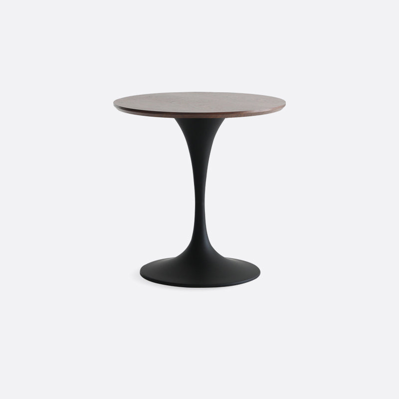 Modern Style Round Table Wooden Dining Table with Pedestal Base for Kitchen 31.5"L x 31.5"W x 29.5"H Walnut Without Chairs Clearhalo 'Bar Furniture' 'Bar Tables' 'bar_tables' 'Dining Tables & Seating' 'Dining Tables' 'dining_table' 'furn' 'furn_bar_tables' 'Furniture' 'furniture_dining_table' 'Kitchen & Dining Furniture' 'kitchen' 'kitchen_dining_table' 4808488
