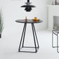 Modern Round Dining Table Wooden Dining Table with Metal Base for Kitchen Black Without Chairs Clearhalo 'Bar Furniture' 'Bar Tables' 'bar_tables' 'Dining Tables & Seating' 'Dining Tables' 'dining_table' 'furn' 'furn_bar_tables' 'Furniture' 'furniture_dining_table' 'Kitchen & Dining Furniture' 'kitchen' 'kitchen_dining_table' 4808499