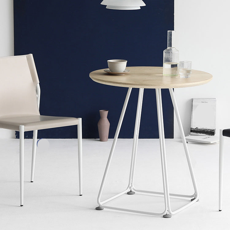 Modern Round Dining Table Wooden Dining Table with Metal Base for Kitchen Natural Without Chairs Clearhalo 'Bar Furniture' 'Bar Tables' 'bar_tables' 'Dining Tables & Seating' 'Dining Tables' 'dining_table' 'furn' 'furn_bar_tables' 'Furniture' 'furniture_dining_table' 'Kitchen & Dining Furniture' 'kitchen' 'kitchen_dining_table' 4808507