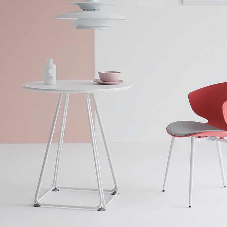 Modern Round Dining Table Wooden Dining Table with Metal Base for Kitchen Clearhalo 'Bar Furniture' 'Bar Tables' 'bar_tables' 'Dining Tables & Seating' 'Dining Tables' 'dining_table' 'furn' 'furn_bar_tables' 'Furniture' 'furniture_dining_table' 'Kitchen & Dining Furniture' 'kitchen' 'kitchen_dining_table' 4808510
