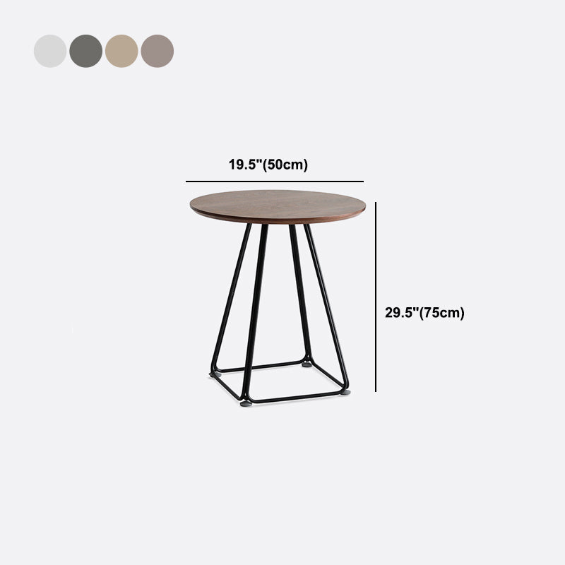 Modern Round Dining Table Wooden Dining Table with Metal Base for Kitchen Clearhalo 'Bar Furniture' 'Bar Tables' 'bar_tables' 'Dining Tables & Seating' 'Dining Tables' 'dining_table' 'furn' 'furn_bar_tables' 'Furniture' 'furniture_dining_table' 'Kitchen & Dining Furniture' 'kitchen' 'kitchen_dining_table' 4808511
