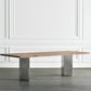 Rectangle Kitchen Dining Table Solid Wood Table Luxury with Double Pedestal Base Clearhalo 'Dining Tables & Seating' 'Dining Tables' 'dining_table' 'furn' 'furn_dining_table' 'Furniture' 'furniture_dining_table' 'Kitchen & Dining Furniture' 'kitchen' 'kitchen_dining_table' 4808516