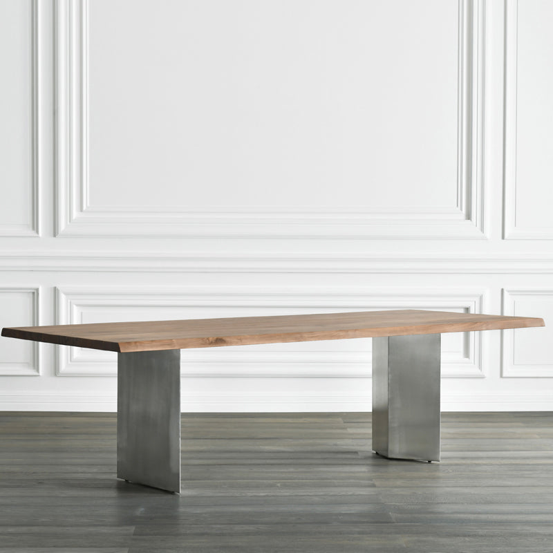 Rectangle Kitchen Dining Table Solid Wood Table Luxury with Double Pedestal Base Clearhalo 'Dining Tables & Seating' 'Dining Tables' 'dining_table' 'furn' 'furn_dining_table' 'Furniture' 'furniture_dining_table' 'Kitchen & Dining Furniture' 'kitchen' 'kitchen_dining_table' 4808516