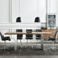 Rectangle Kitchen Dining Table Solid Wood Table Luxury with Double Pedestal Base Clearhalo 'Dining Tables & Seating' 'Dining Tables' 'dining_table' 'furn' 'furn_dining_table' 'Furniture' 'furniture_dining_table' 'Kitchen & Dining Furniture' 'kitchen' 'kitchen_dining_table' 4808517
