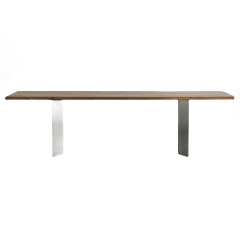 Rectangle Kitchen Dining Table Solid Wood Table Luxury with Double Pedestal Base Without Chairs Clearhalo 'Dining Tables & Seating' 'Dining Tables' 'dining_table' 'furn' 'furn_dining_table' 'Furniture' 'furniture_dining_table' 'Kitchen & Dining Furniture' 'kitchen' 'kitchen_dining_table' 4808520