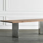 Rectangle Kitchen Dining Table Solid Wood Table Luxury with Double Pedestal Base Clearhalo 'Dining Tables & Seating' 'Dining Tables' 'dining_table' 'furn' 'furn_dining_table' 'Furniture' 'furniture_dining_table' 'Kitchen & Dining Furniture' 'kitchen' 'kitchen_dining_table' 4808521