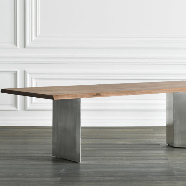 Rectangle Kitchen Dining Table Solid Wood Table Luxury with Double Pedestal Base Clearhalo 'Dining Tables & Seating' 'Dining Tables' 'dining_table' 'furn' 'furn_dining_table' 'Furniture' 'furniture_dining_table' 'Kitchen & Dining Furniture' 'kitchen' 'kitchen_dining_table' 4808521