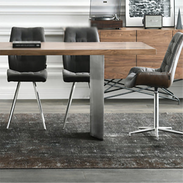 Rectangle Kitchen Dining Table Solid Wood Table Luxury with Double Pedestal Base Clearhalo 'Dining Tables & Seating' 'Dining Tables' 'dining_table' 'furn' 'furn_dining_table' 'Furniture' 'furniture_dining_table' 'Kitchen & Dining Furniture' 'kitchen' 'kitchen_dining_table' 4808522