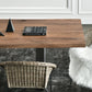 Rectangle Kitchen Dining Table Solid Wood Table Luxury with Double Pedestal Base Clearhalo 'Dining Tables & Seating' 'Dining Tables' 'dining_table' 'furn' 'furn_dining_table' 'Furniture' 'furniture_dining_table' 'Kitchen & Dining Furniture' 'kitchen' 'kitchen_dining_table' 4808524