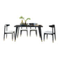 Solid Wood Traditional Luxury Rectangle Indoor Table Ash Wood Table with 4 Legs Black 47.2"L x 27.6"W x 29.5"H Without Chairs Clearhalo 'Dining Tables & Seating' 'Dining Tables' 'dining_table' 'furn' 'furn_dining_table' 'Furniture' 'furniture_dining_table' 'Kitchen & Dining Furniture' 'kitchen' 'kitchen_dining_table' 4808584