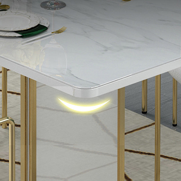 Contemporary Style Dining Table Folding Dining Site Table,59"L x 29.5"W x 29.5"H Clearhalo 'Dining Tables & Seating' 'Dining Tables' 'dining_table' 'furn' 'furn_dining_table' 'Furniture' 'furniture_dining_table' 'Kitchen & Dining Furniture' 'kitchen' 'kitchen_dining_table' 4808619
