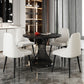 Traditional Luxury Round Stone Dining Table Pedestal Casual Dining Table Clearhalo 'Dining Tables & Seating' 'Dining Tables' 'dining_table' 'Furniture' 'furniture_dining_table' 'Kitchen & Dining Furniture' 'kitchen' 'kitchen_dining_table' 4808755