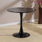 Contemporary Top Dining Table Round Dining Table with Pedestal Base Black Without Chairs Clearhalo 'Dining Tables & Seating' 'Dining Tables' 'dining_table' 'furn' 'furn_dining_table' 'Furniture' 'furniture_dining_table' 'Kitchen & Dining Furniture' 'kitchen' 'kitchen_dining_table' 4808799