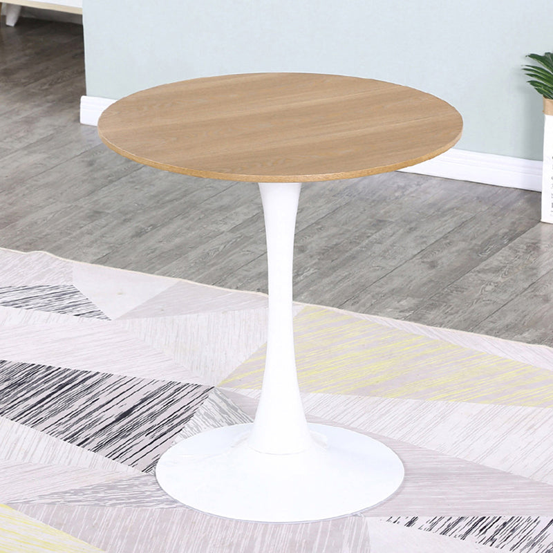 Contemporary Top Dining Table Round Dining Table with Pedestal Base Natural Without Chairs Clearhalo 'Dining Tables & Seating' 'Dining Tables' 'dining_table' 'furn' 'furn_dining_table' 'Furniture' 'furniture_dining_table' 'Kitchen & Dining Furniture' 'kitchen' 'kitchen_dining_table' 4808801