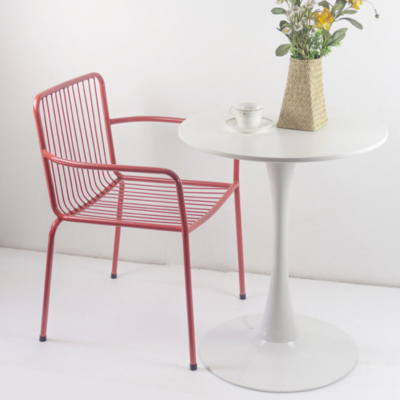 Contemporary Top Dining Table Round Dining Table with Pedestal Base Clearhalo 'Dining Tables & Seating' 'Dining Tables' 'dining_table' 'furn' 'furn_dining_table' 'Furniture' 'furniture_dining_table' 'Kitchen & Dining Furniture' 'kitchen' 'kitchen_dining_table' 4808814