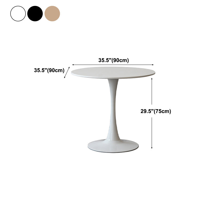 Contemporary Top Dining Table Round Dining Table with Pedestal Base Clearhalo 'Dining Tables & Seating' 'Dining Tables' 'dining_table' 'furn' 'furn_dining_table' 'Furniture' 'furniture_dining_table' 'Kitchen & Dining Furniture' 'kitchen' 'kitchen_dining_table' 4808818