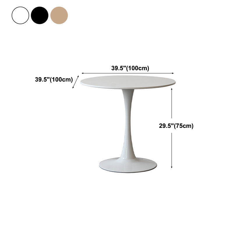Contemporary Top Dining Table Round Dining Table with Pedestal Base Clearhalo 'Dining Tables & Seating' 'Dining Tables' 'dining_table' 'furn' 'furn_dining_table' 'Furniture' 'furniture_dining_table' 'Kitchen & Dining Furniture' 'kitchen' 'kitchen_dining_table' 4808819