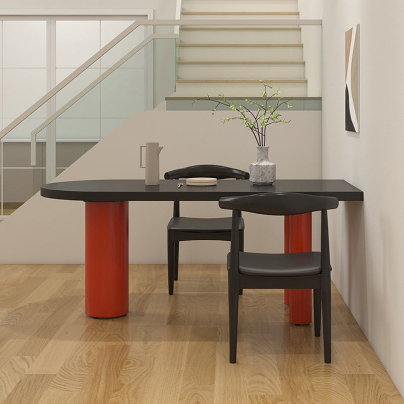Simplicity Pine Restaurant Table Solid Wood Matte Finish 3 Legs Dining Table Clearhalo 'Dining Tables & Seating' 'Dining Tables' 'dining_table' 'furn' 'furn_dining_table' 'Furniture' 'furniture_dining_table' 'Kitchen & Dining Furniture' 'kitchen' 'kitchen_dining_table' 4808848
