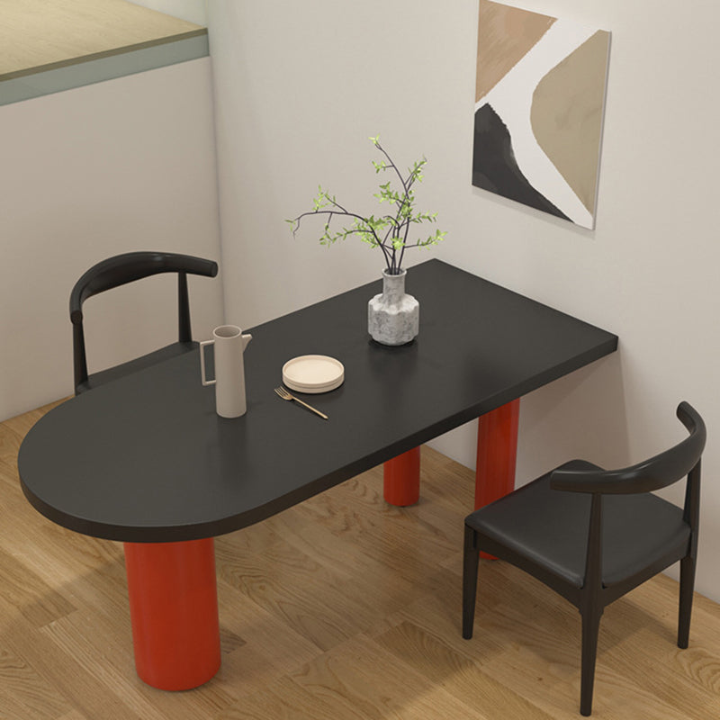 Simplicity Pine Restaurant Table Solid Wood Matte Finish 3 Legs Dining Table Clearhalo 'Dining Tables & Seating' 'Dining Tables' 'dining_table' 'furn' 'furn_dining_table' 'Furniture' 'furniture_dining_table' 'Kitchen & Dining Furniture' 'kitchen' 'kitchen_dining_table' 4808851