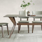 Medieval Modern Sintered Stone Top Dining Table Rectangle Kitchen Table with 4 Legs Clearhalo 'Dining Tables & Seating' 'Dining Tables' 'dining_table' 'furn' 'furn_dining_table' 'Furniture' 'furniture_dining_table' 'Kitchen & Dining Furniture' 'kitchen' 'kitchen_dining_table' 4808865