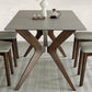 Medieval Modern Sintered Stone Top Dining Table Rectangle Kitchen Table with 4 Legs Clearhalo 'Dining Tables & Seating' 'Dining Tables' 'dining_table' 'furn' 'furn_dining_table' 'Furniture' 'furniture_dining_table' 'Kitchen & Dining Furniture' 'kitchen' 'kitchen_dining_table' 4808866