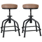 Industrial Dining Chair Adjustable Height Chair with Metal Legs Leather Black Backless Clearhalo 'Dining Chairs' 'Dining Tables & Seating' 'dining_chair' 'furn' 'furn_dining_chair' 'Furniture' 'furniture_dining_chair' 'Kitchen & Dining Furniture' 4808888