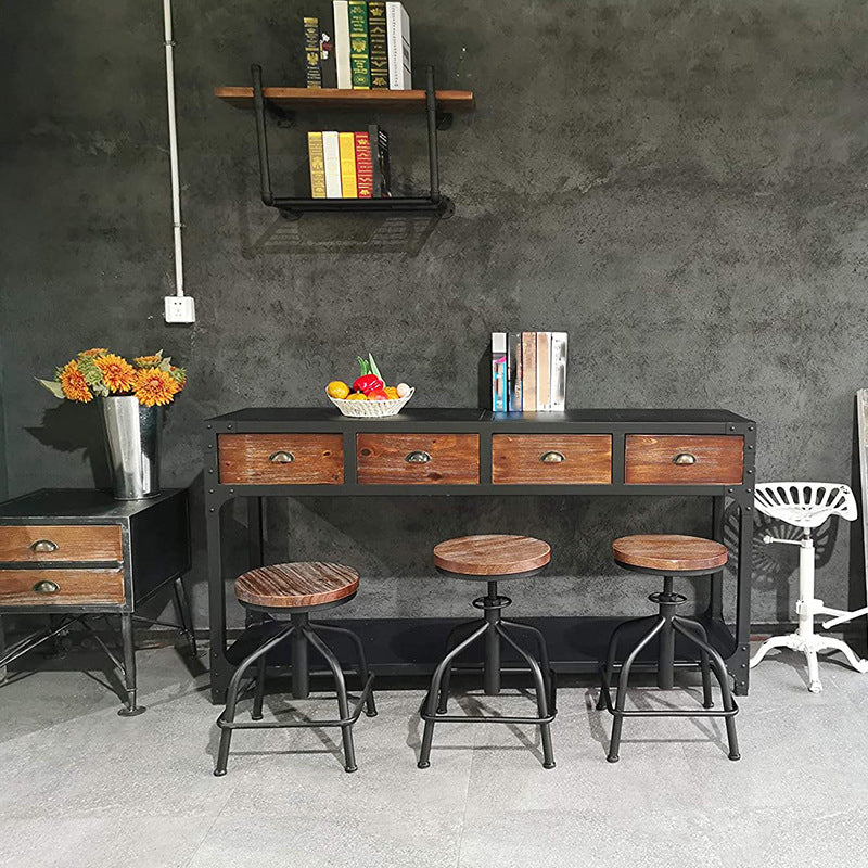 Industrial Dining Chair Adjustable Height Chair with Metal Legs Clearhalo 'Dining Chairs' 'Dining Tables & Seating' 'dining_chair' 'furn' 'furn_dining_chair' 'Furniture' 'furniture_dining_chair' 'Kitchen & Dining Furniture' 4808904