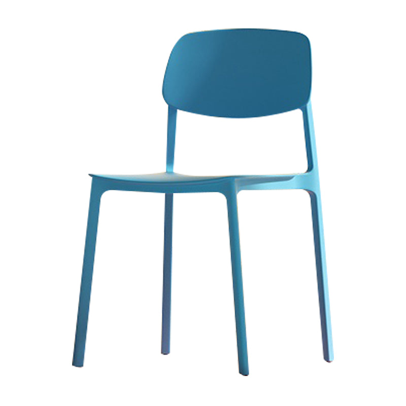 Nordic Style Open Back Dining Side Chair for Home Plastic Dining Armless Chair Blue 1 Piece Clearhalo 'Dining Chairs' 'Dining Tables & Seating' 'dining_chair' 'furn' 'furn_dining_chair' 'Furniture' 'furniture_dining_chair' 'Kitchen & Dining Furniture' 4808915