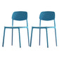 Nordic Style Open Back Dining Side Chair for Home Plastic Dining Armless Chair Blue 2 Piece Set Clearhalo 'Dining Chairs' 'Dining Tables & Seating' 'dining_chair' 'furn' 'furn_dining_chair' 'Furniture' 'furniture_dining_chair' 'Kitchen & Dining Furniture' 4808916