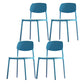 Nordic Style Open Back Dining Side Chair for Home Plastic Dining Armless Chair Blue 4 Piece Set Clearhalo 'Dining Chairs' 'Dining Tables & Seating' 'dining_chair' 'furn' 'furn_dining_chair' 'Furniture' 'furniture_dining_chair' 'Kitchen & Dining Furniture' 4808918