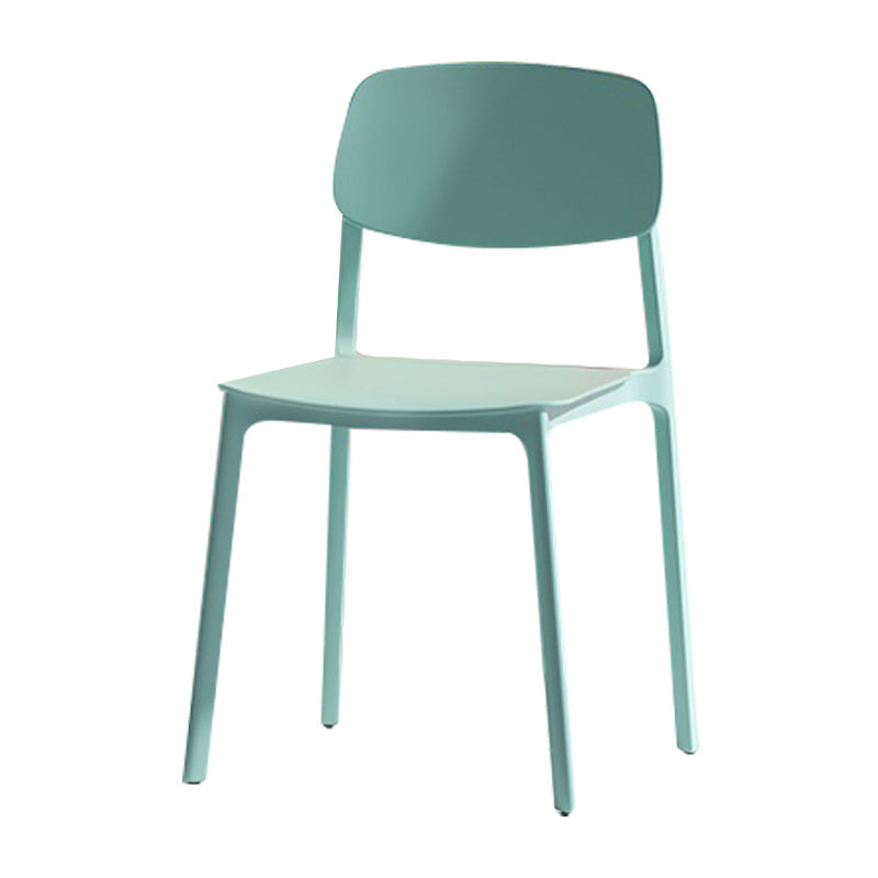 Nordic Style Open Back Dining Side Chair for Home Plastic Dining Armless Chair Green 1 Piece Clearhalo 'Dining Chairs' 'Dining Tables & Seating' 'dining_chair' 'furn' 'furn_dining_chair' 'Furniture' 'furniture_dining_chair' 'Kitchen & Dining Furniture' 4808920