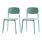 Nordic Style Open Back Dining Side Chair for Home Plastic Dining Armless Chair Green 2 Piece Set Clearhalo 'Dining Chairs' 'Dining Tables & Seating' 'dining_chair' 'furn' 'furn_dining_chair' 'Furniture' 'furniture_dining_chair' 'Kitchen & Dining Furniture' 4808922