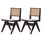 Nordic Style Wood Side Dining Chairs Open Back Dining Side Chair Black 2 Piece Set Clearhalo 'Dining Chairs' 'Dining Tables & Seating' 'dining_chair' 'furn' 'furn_dining_chair' 'Furniture' 'furniture_dining_chair' 'Kitchen & Dining Furniture' 4808928