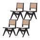 Nordic Style Wood Side Dining Chairs Open Back Dining Side Chair Black 4 Piece Set Clearhalo 'Dining Chairs' 'Dining Tables & Seating' 'dining_chair' 'furn' 'furn_dining_chair' 'Furniture' 'furniture_dining_chair' 'Kitchen & Dining Furniture' 4808931