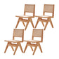 Nordic Style Wood Side Dining Chairs Open Back Dining Side Chair Natural 4 Piece Set Clearhalo 'Dining Chairs' 'Dining Tables & Seating' 'dining_chair' 'furn' 'furn_dining_chair' 'Furniture' 'furniture_dining_chair' 'Kitchen & Dining Furniture' 4808937