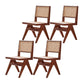 Nordic Style Wood Side Dining Chairs Open Back Dining Side Chair Walnut 4 Piece Set Clearhalo 'Dining Chairs' 'Dining Tables & Seating' 'dining_chair' 'furn' 'furn_dining_chair' 'Furniture' 'furniture_dining_chair' 'Kitchen & Dining Furniture' 4808942