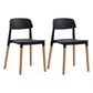 Wood Scandinavian Kitchen Dining Room Chair Open Back Side Chair Black 2 Piece Set Clearhalo 'Dining Chairs' 'Dining Tables & Seating' 'dining_chair' 'furn' 'furn_dining_chair' 'Furniture' 'furniture_dining_chair' 'Kitchen & Dining Furniture' 4808947